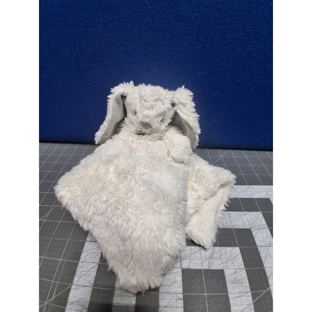 Blankets Beyond Bunny Security Blanket White Grey Shaggy Lovey Plush